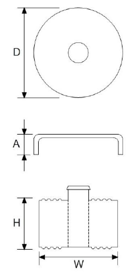 Isotopic dimension drawing of Rubber Hanger RHM