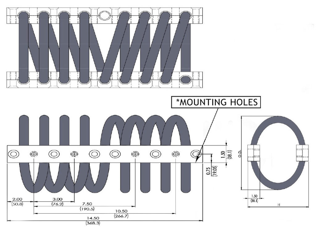 Isometric dimensions of Cable Isolator