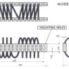 Isometric dimensions for wire rope isoloators