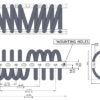 Isometric drawing showing dimensions