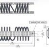 Isometric drawing with dimensions for wire rope isolators